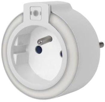 Perel Veilleuse LED avec prise et capteur crépusculaire, allumage automatique dans l'obscurité, une couleur : LED blanche, idéale pour le salon, la chambre à coucher, la chambre d'enfant, le couloir,