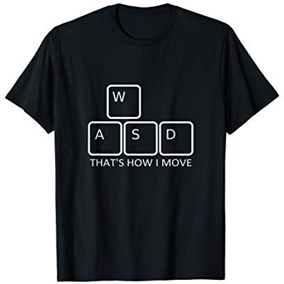 WASD Gaming Zocken PC Computer Videospiel Geschenk T-Shirt