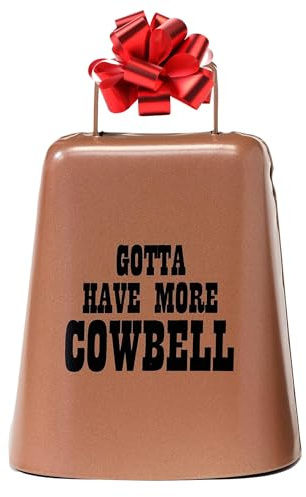Bevin Bells Gotta Have More Cowbell (Medium) | Kentucky Cow Bell w/Copper Color | Made from Steel | Loud Noise Makers w/Handle | Made in CT, USA