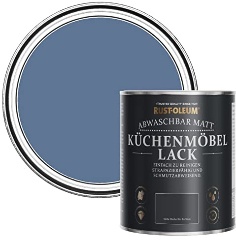 Rust-Oleum abwaschbare Küchenschrankfarbe in blau mit Matt Finish - Blauer Fluss 750ML