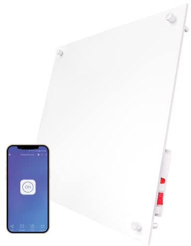 EconoHome Wall Mount Smart Space Heater Panel - Pairs with eWeLink App - 420W Convection Heater - For 120 Sq Ft Room - 240V - Save On Heating Costs - Overheat Protection