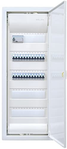 Hager Répartiteur encastré 5 rangées VU60NC Prêt à brancher avec bloc de serrage Équipement Legrand 1 x FI 4 broches + 24 x LS B16A