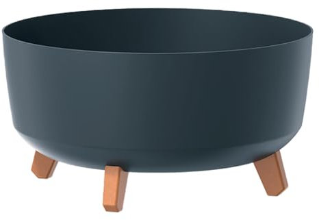 Anthrazitfarbenes Pflanzgefäß, ohne Behälter, Kollektion GRACIA, 38 x 38 x 19,5 cm, Fassungsvermögen 14,3 L.