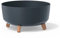Pot de fleurs bas 14,3L avec pieds amovibles et insert 380 mm, anthracite