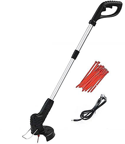 FSCLJ Cortadora de césped eléctrica Tijeras de césped inalámbricas telescópicas, Cortasetos portátil para césped/Jardines/poda de árboles/deshierbe