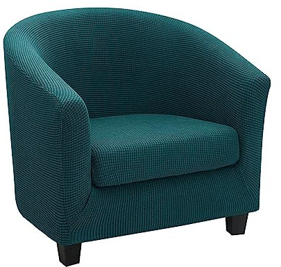 ZEaink Sesselbezug 2 Stück Jacquard Sesselüberwurf überzug,Klubsessel-Schonbezüge Aus Hochelastischem Spandex Für Sessel Tullsta Schalenstühle Wohnzimmer Und Bürorezeption (Tiefes Wasserblau)