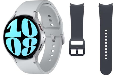 Samsung Galaxy Watch6 4G LTE, 44 mm + Correa de recambio - Smartwatch, Control de Salud, Seguimiento Deportivo, Plata (Versión Española)