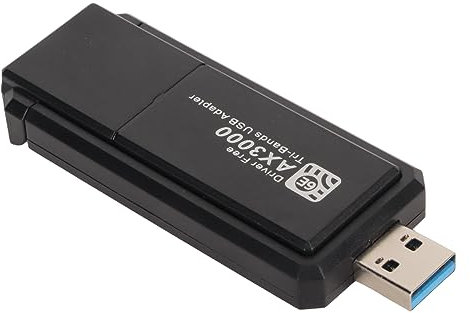 Adaptador de Red WiFi 6E, WiFi Pcie Inalámbrico de 3000 Mbps, Tarjeta de Red USB WiFi 6e Bluetooth 5.3, Tarjeta de Red WiFi de Latencia Ultrabaja Tribanda 6 para PC con Windows