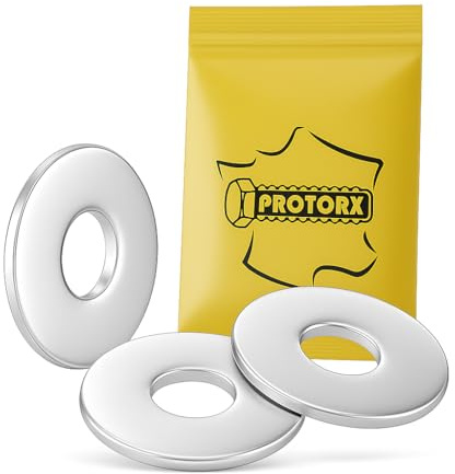 Rondelles Metal Inox M10 : 20pcs Extra Large (Diam.int = 10,5mm x Diam.ext = 36mm) Plate Type LL en Acier Inoxydable A2 | Carrossier Bricolage Réparation | Anti-Corrosion Exterieur-Interieur