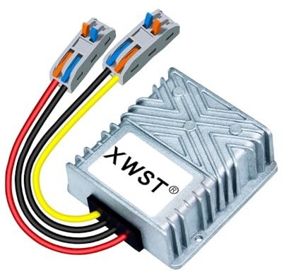 XWST Converter Boost da DC 12V a 24V 5A 120W Convertitore di Tensione con Connettore Rapido, Step up Regolatore Trasformatore Modulo di Alimentazione Convertitore di Tensione Impermeabile