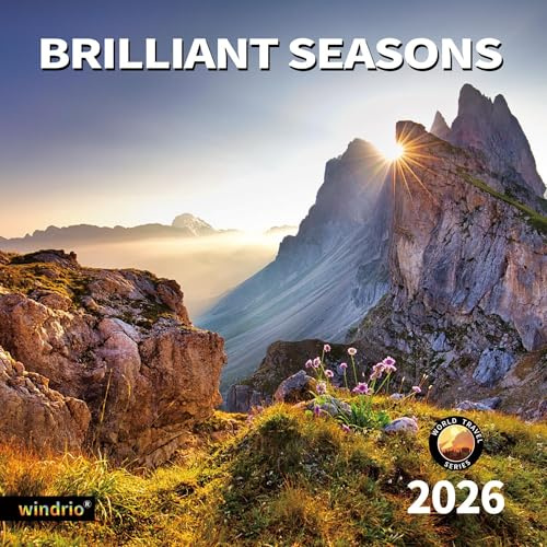 2026 Wall Calendar,Calendar 2026, January 2026 - December 2026, Wall Calendar Brilliant Seasons, 12 x 24 Opened,Full Page Months Thick & Sturdy Paper for Gift Perfect Calendar Organizing & Planning