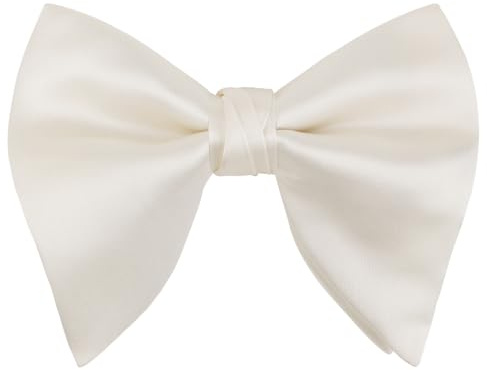 Alizeal Herren vorgebundene Fliege Klassische Einfarbige für Hochzeitsfeier Formelle Smoking Oversize Fliege | Satin/Samt/Strass-Diamanten, einfarbig, vorgebundene Fliege, für formelle Hochzeitsfeiern