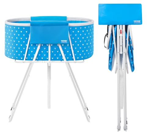 VEVOR Baignoire Pliable Chien Station de Douche Surélevée Portable pour Animaux de Compagnie Peu Encombrante avec Drainage Efficace, pour Chiens Chats Petite Moyenne Taille Intérieur Extérieur, Bleu