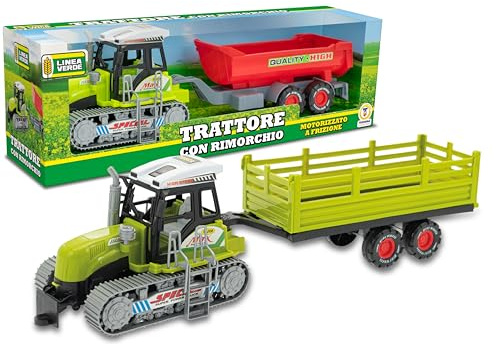 Teorema - Tractor de Juguete para niños con Remolque motorizado por fricción