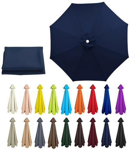 6/8 Arms Outdoor Replacement Canopy | Patio Umbrella Cover | Anti-ultraviolet Market Umbrella Top | Breathable | Washable | for Outdoor Patio Garden Beach