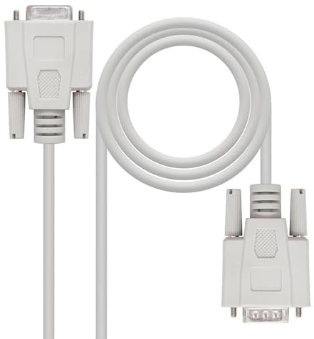Glowster Câble RS232 DB9 mâle vers DB9 femelle, 1,8 m, transmission de données entre appareils série et connexion périphérique.