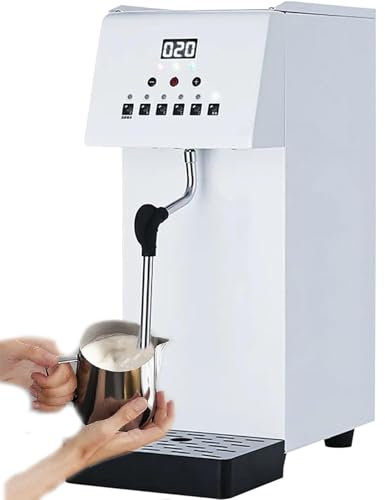 GAYAYAS Machine à Mousse de Lait électrique Multifonction en Acier Inoxydable, Mousseur à Lait Commercial, Machine Automatique à Eau bouillante à Vapeur, pour Salon de thé au Lait, café