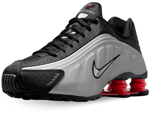 Nike Shox R4 Chaussures de Loisirs pour Femme Black/Metallic Silver/Lt Crims 37.5