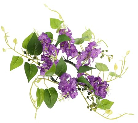 ORFOFE Decorativa per Candele Matrimonio in Fiori Artificiali Realistici Anello Compatto Leggero per Festa e Foto Creative Materiale e Resistente per Decorazioni Nuziali ed