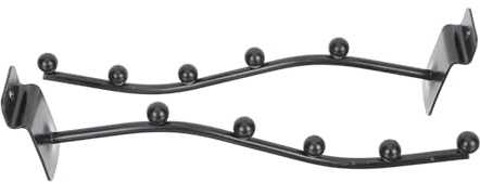 Cabilock Soporte Colgante para Instrumento de Hierro Negro con Ranuras para Exhibición y Almacenamiento, Adecuado para Mostrar Instrumentos de Viento en Interiores, Paquete de 2 Unidades