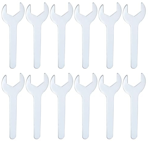 HARFINGTON 12pcs Super Thin Open End Wrench 24mm Metric 115mm Long 3mm Thickness Lightweight U-Shaped Spanner Single End Wrenches for Automotive Repair Furniture Assembly
