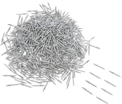 CLISPEED Clous de Plinthe à Double Tête sans Couture en Acier au Carbone, Lot de 600 Clous 6 Douilles D'installation, Fixation Invisible et Rapide pour Plinthes, Escaliers et