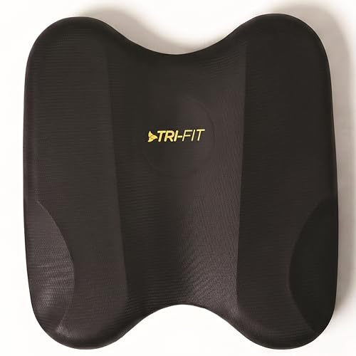 TRI-FIT 2-in-1 Kickboard & Pull Boje | Schwimm-Kickboard Erwachsene | High-Density EVA Foam Schwimmbrett | Kick and Pull Schwimmtraining | Black Edition
