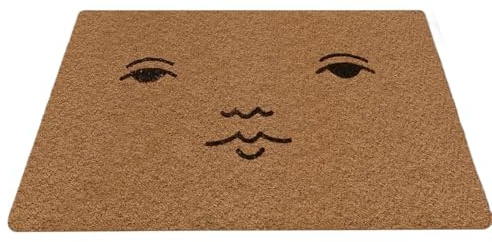 YGLEEULI Kokosdörrmatta Rolig välkomstdörrmatta i polyester, maskintvättbar, perfekt för våringångar utomhus, gårdar, veranda och rustik stildekoration(50 x 80 cm)