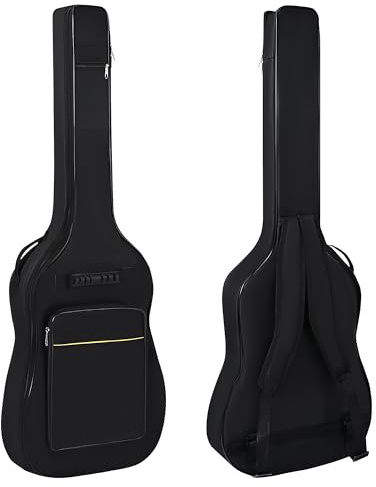 T-LOVENDO.ES Funda Guitarra Clásica | Española | Acustica | Acolchada e Impermeable | Tipo Mochila con Bolsillo Exterior Cremallera y Asa Transporte |