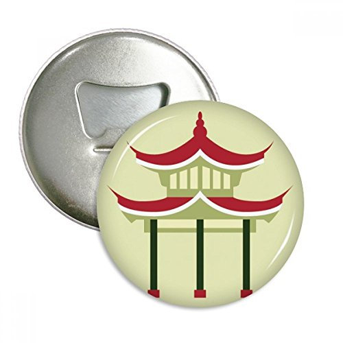 DIYthinker Pavilion China Pattern Round Bottle Opener Refrigerator Magnet Badge Button 3pcs Gift