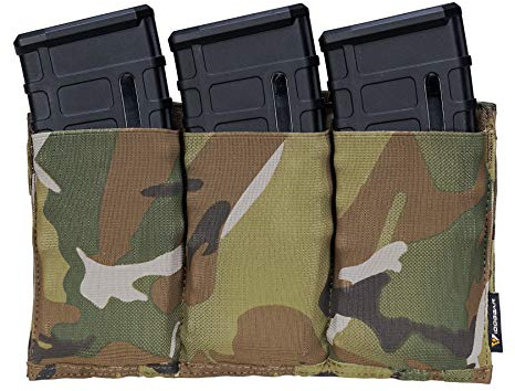 IDOGEAR Dreifach-Mag-Tasche Elastische Molle Magazin Taschen Open-Top Träger für M4/M16/AR/AK Gewehr Magazine