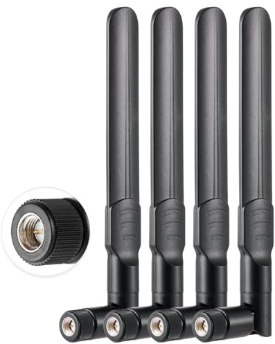 Vecys 4 x Dualband-WLAN-Antenne, 2,4 GHz, 5 GHz, 5,8 GHz, SMA-Stecker, 8 dBi, 15 cm, geeignet für WLAN-Router, kabellose Karte, Sicherheitskamera, Rückfahrmonitor
