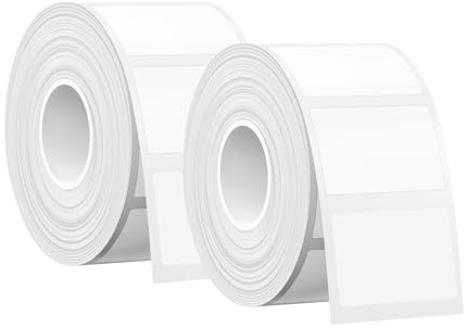 SUPVAN KATASYMBOL T50M Pro Etiketter, Termiska Självhäftande, Vattentät Etikett För Hem, Kontor Och Skola, Kompatibla Med T50M Pro, 30 mm x 20 mm, 360 St/Rull, 2 Rullar, Svart På Vit