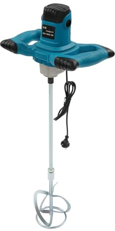 1400 W Farbrührer Mörtelrührer, 1200 U/min, 6-Gang-Getriebe, Rührwerk, Elektrischer Betonmischer zum Mischen von Beton, Mörtel, Putz und Farbe, Blau