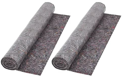 vidaXL 2X Rolle Malervlies rutschfeste Unterseite Komplett Wasserdicht Abdeckvlies Schutzvlies Abdeckflies Vlies Abdeckfolie 50m 180g/m² Grau