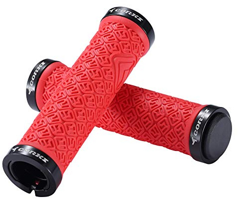 Corki Mountain Bike Grips,Double Lock on Locking Bicycle Handlebar Grips for MTB,Downhill