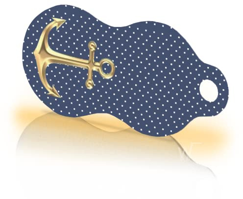 Einkaufswagenlöser ® Code24 Anker/Schlüsselanhänger Einkaufschip mit Schlüsselfundservice/Abziehbarer Einkaufswagenchip Metall, Chip Einkaufswagen, Key Finder / 1 Stück
