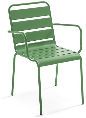 Oviala Palavas Gartensessel, Metall, Kaktusgrün