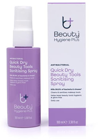 Beauty Hygiene Plus Makeup Tools Sanitising Spray Quick Dry Antibacterial Antiviral 100ml