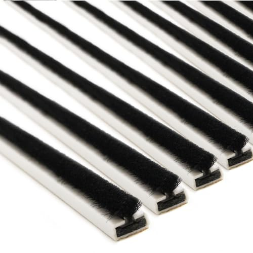 EAI Fire & Smoke Seal Intumescent Door Strips - 5 Pack, 105cm x 1.5cm x 0.4cm | Adhesive Metre-Long Safety Strips to Prevent Spread of Smoke & Fire | White