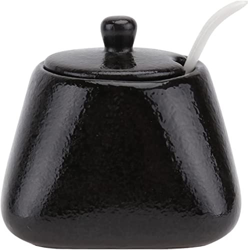 Azucarero de cerámica, cuenco de sal, tarro de almacenamiento de alimentos de azúcar japonés de cerámica, contenedor de sal, accesorios para barra de café, cuenco Vintage, azucarero de cerámica, azu