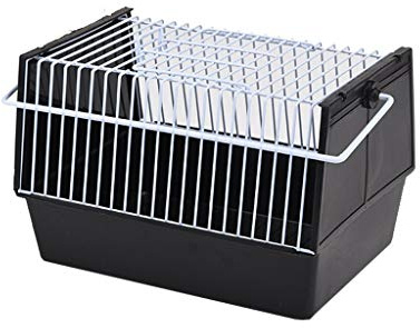 Bird Cage Transport Box for Small Birds and Small Animals Pet Carrier Seat Belt Holder Carry Handle Small Animal Transporter 2 Colors Birdcages Decor (Black)