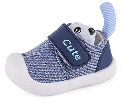 MK MATT KEELY Scarpe Neonato Scarpine Primi Passi Bambino Traspirante con Suole Gomma Antiscivolo,Marina,EU 18(CN 15)