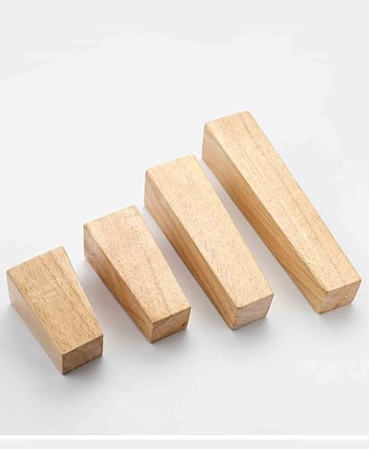 Möbelfüße Holz, 4 Stück Massivholz Konisch Schräg Ersatz Tischbeine, für Stühle Schrank Sofa Bett Couch, mit Montageplatten, Schrauben und Filzgleiter (30cm,Vertical leg)