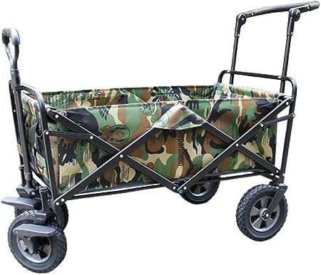 ANIIC Bollerwagen Faltbar Gartenwagen Outdoor-Klappwagen, Robuster Einkaufswagen, Gartenwagen, Verstellbarer Griff, Klappbarer Campingwagen Handwagen Strandwagen (Color : D)