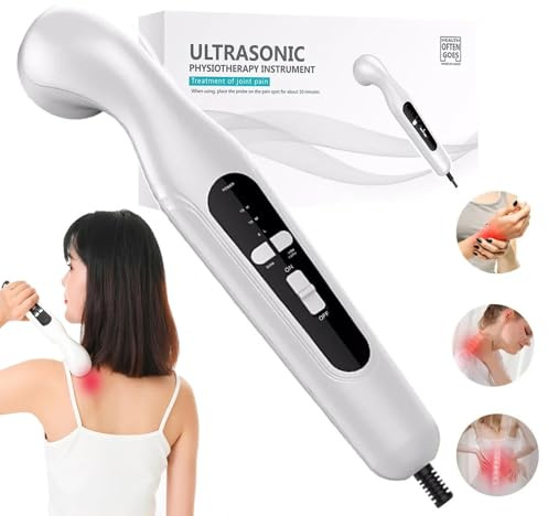 Dispositivo De Fisioterapia Por Ultrasonido, Para Aliviar El Dolor Corporal, Masajeador Corporal Para CuracióN Muscular, SincronizacióN De 15 Minutos, Área De RadiacióN Efectiva: 4 Cm²