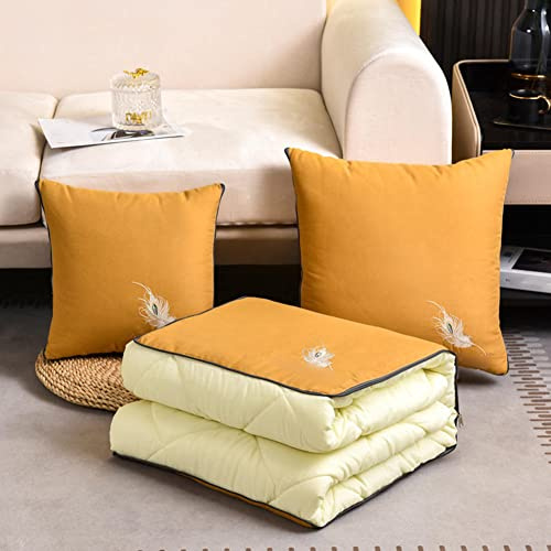 Wandelbare Reisedecke und Kissen, 2-in-1, Doppelreißverschluss, tragbare Decke mit multifunktionalem Kissen, faltbares Set, ideal für Reisen, Sofa und Büro