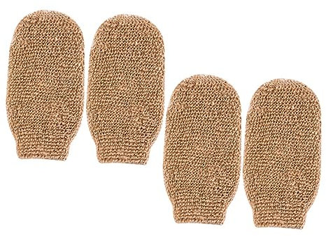 WOONEKY 4stücke Badehandschuhe Für Körperpeeling Bequeme Spa-handschuhe Zum Entfernen Abgestorbener Haut Duschpeelinghandschuh Zur Reinigung Leicht Und Tragbar Für Reisen Und Geschäftsreis