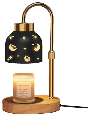 Candle Warmer Lamp with Timer, Black - Wax Melt Warmer, Adjustable Height, Ideal for Jar Candles, Perfect House Warming Gift for Women on Christmas