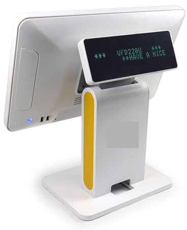 Registrierkasse, POS System 15.6 Touch Screen Kassen Mit VFD Display(dual Linien 40 Zeichen) for Retaiers Restaurant Hotel,Intelligente Registrierkasse(4G 128G J1900)